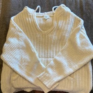 Aerie Hooded Sweater White Women size M